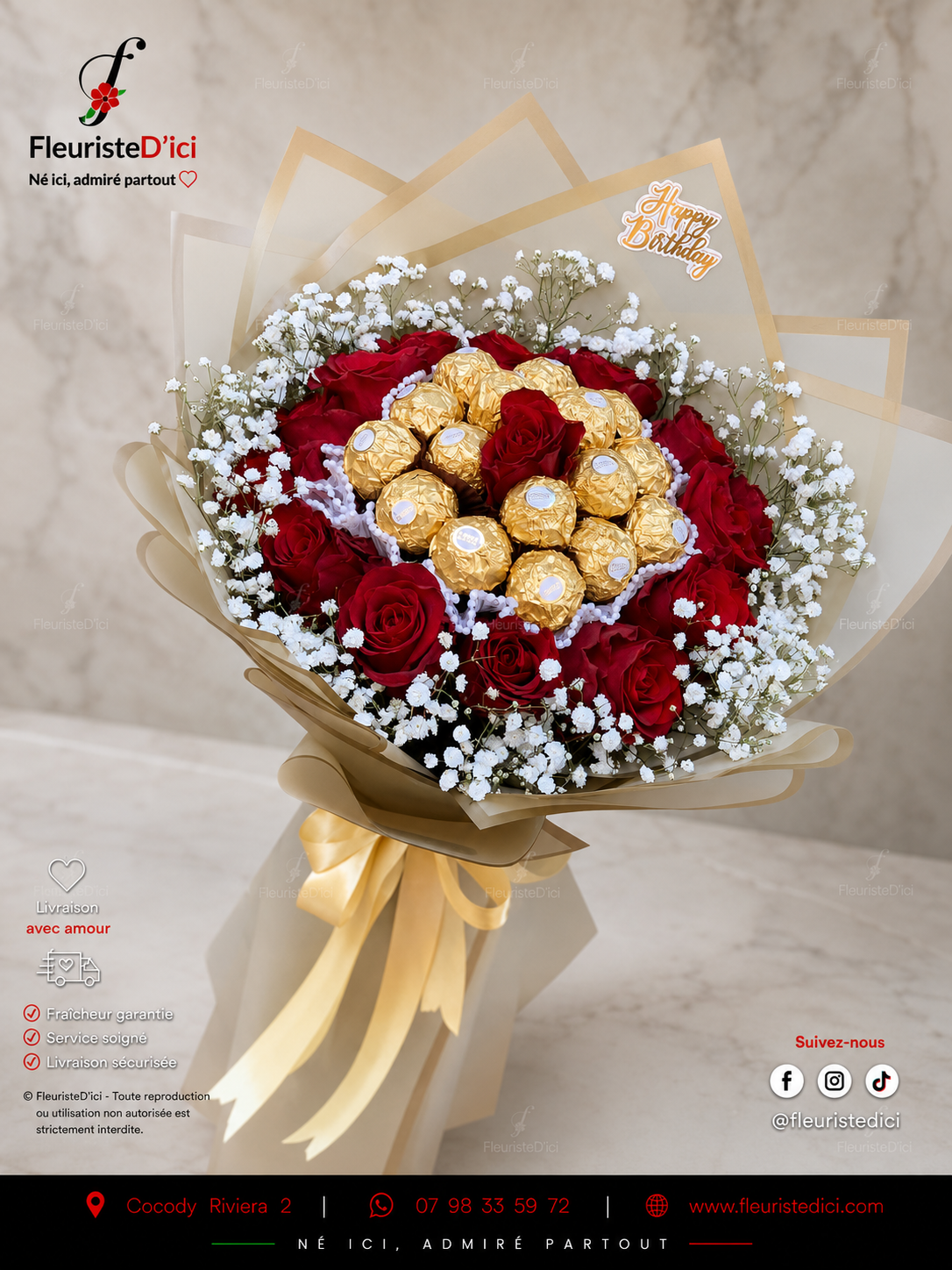 Bouquet Suave – Roses Veloutées & Parfum Subtil