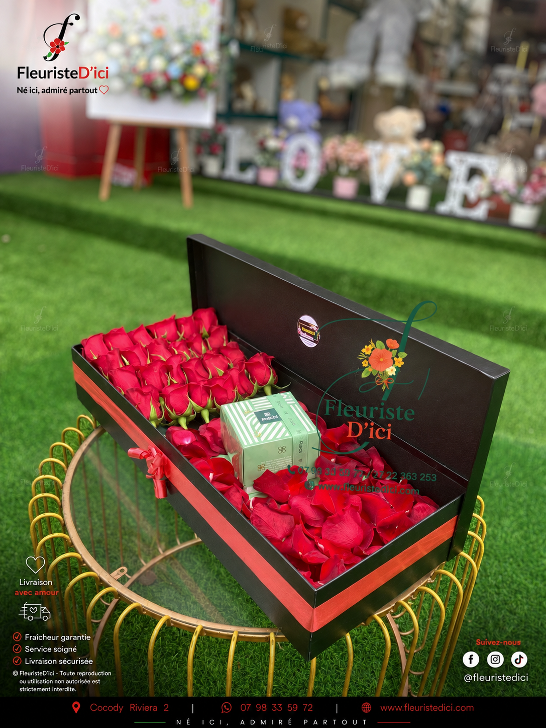 Bouquet Prestige Signature – Fleuriste d'ici Abidjan