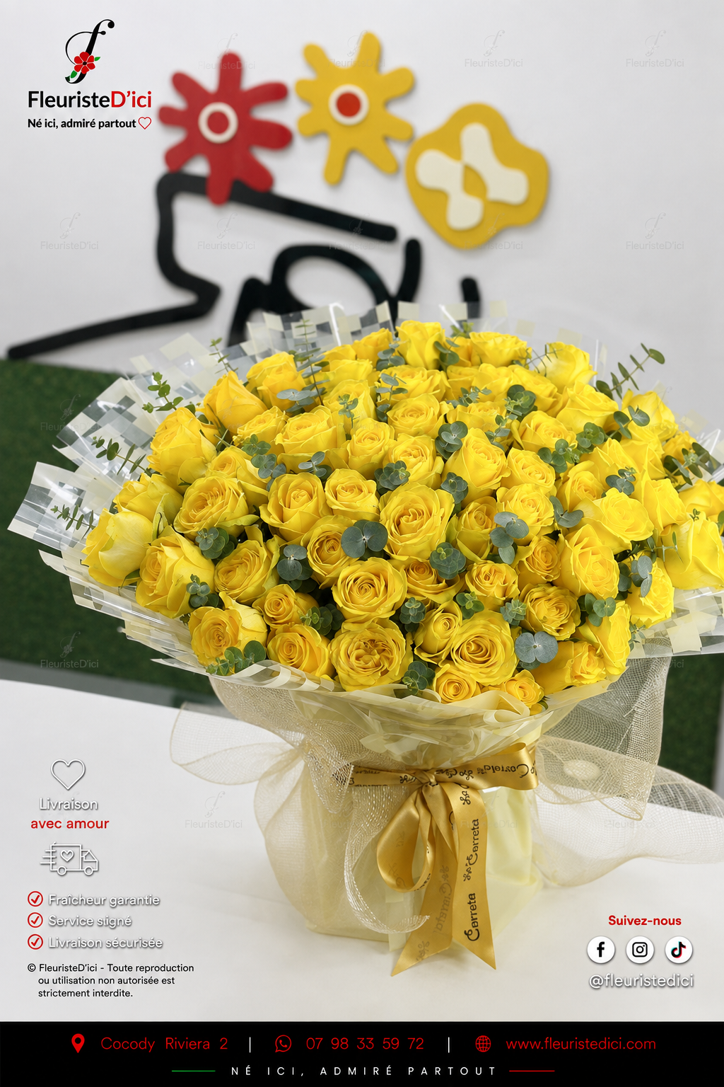 Composition Royale L'Or du Jour – Roses & Éclats