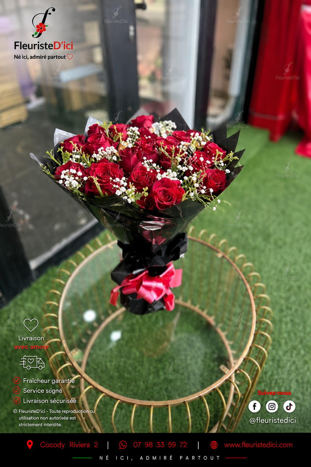 Bouquet Authentique – 20 Roses en Pliage Tam-Tam