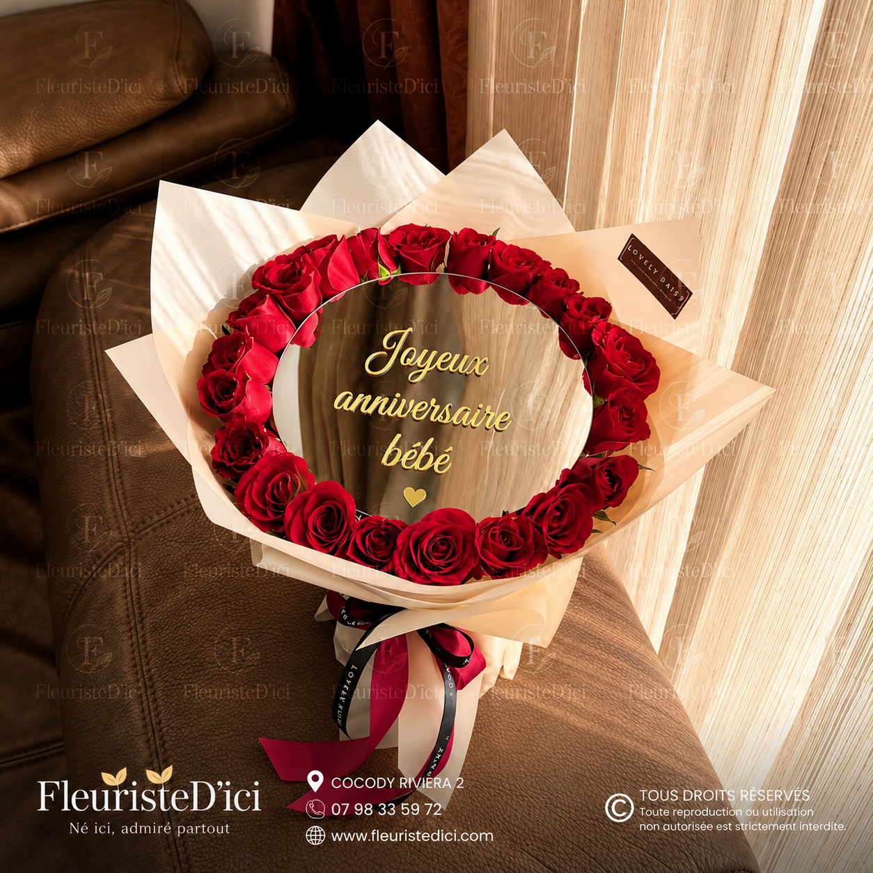 Bouquet Miroir d'Amour – Harmonie & Roses