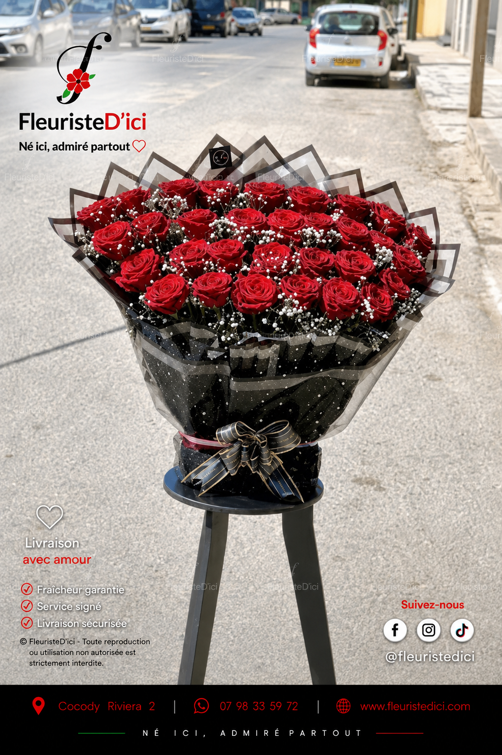 Bouquet Délicatesse – Roses Douces & Finitions Soie
