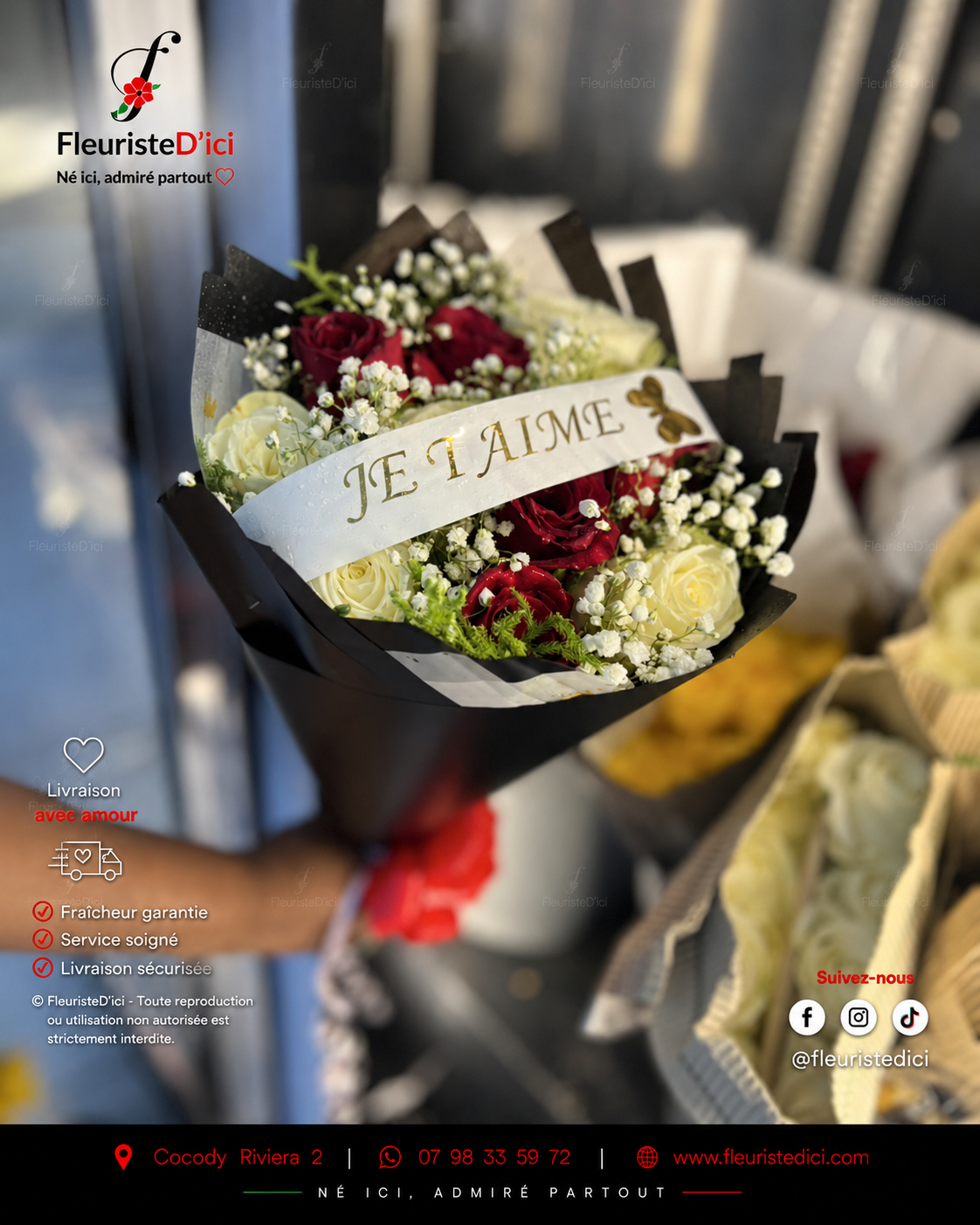 Bouquet Sans Détour – Roses Rouges Directes