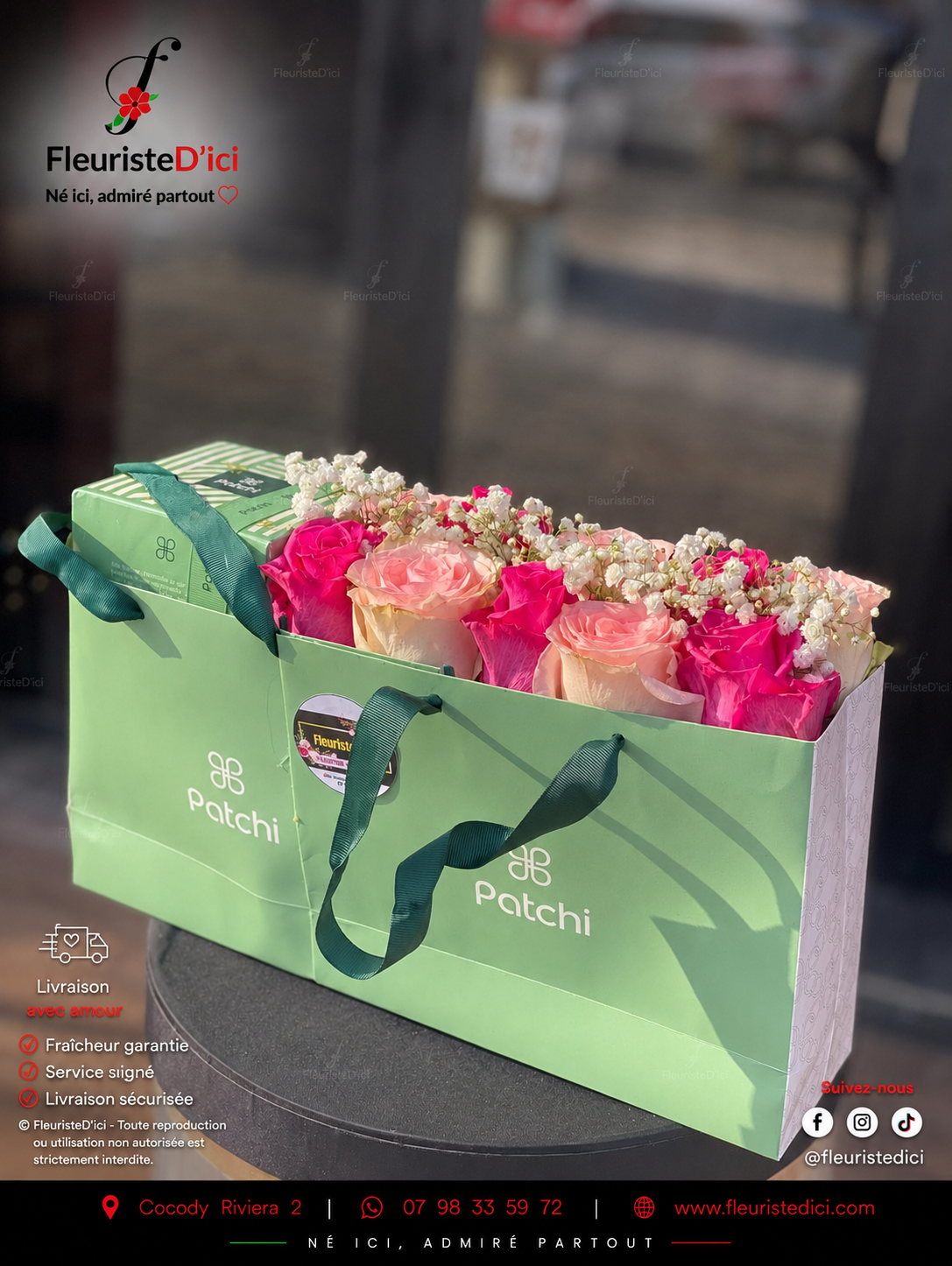 Grand Sac Garni Polychrome – Roses & Patchi